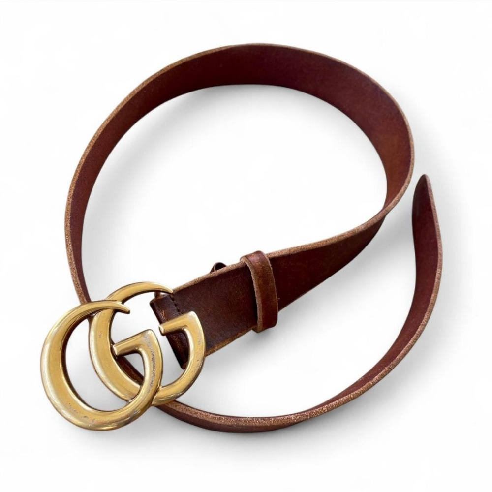 Authentic Gucci Marmont Belt Brown/Gold 🤎 with original dust bag + gift box